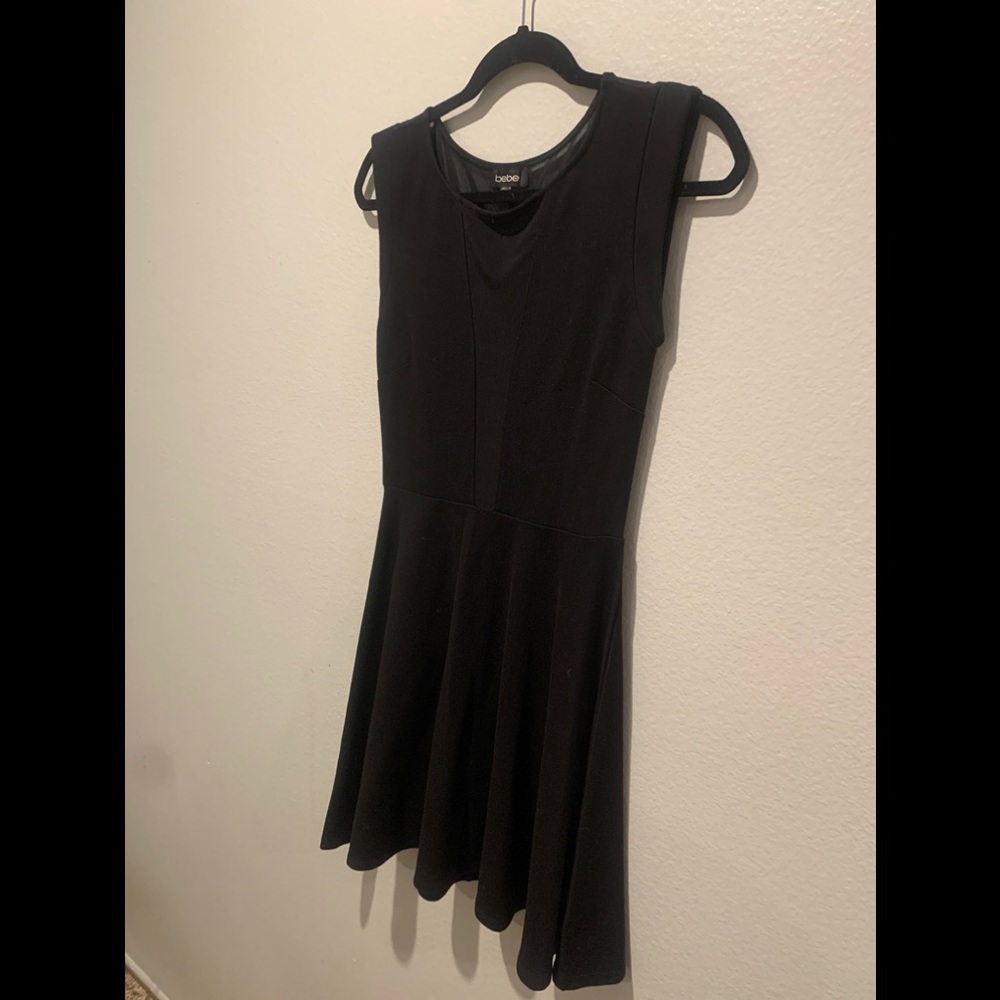 Bebe Mesh Skater Mini Dress